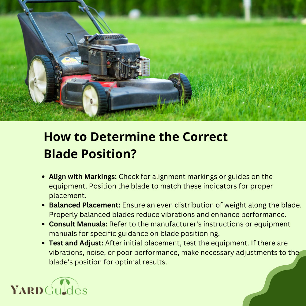 determine the correct blade position